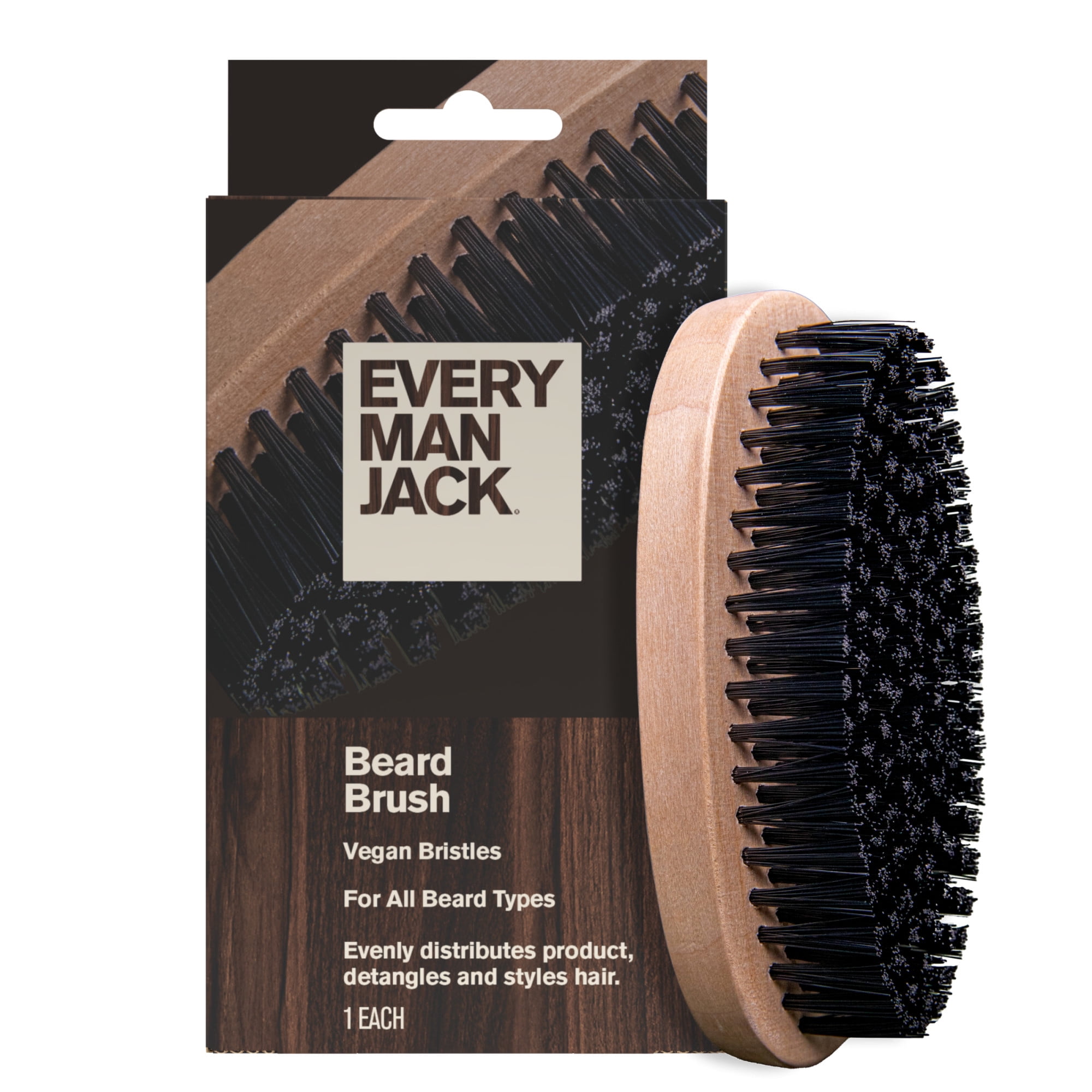 Men'S Beard Grooming - Men's Beard Brush with Cruelty-Free Vegan
