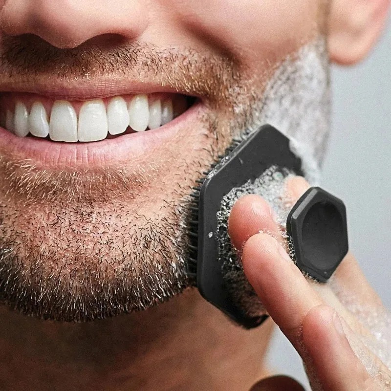 Men'S Beard Grooming - 1 Silicone Facial Cleaning Brush Scrubber