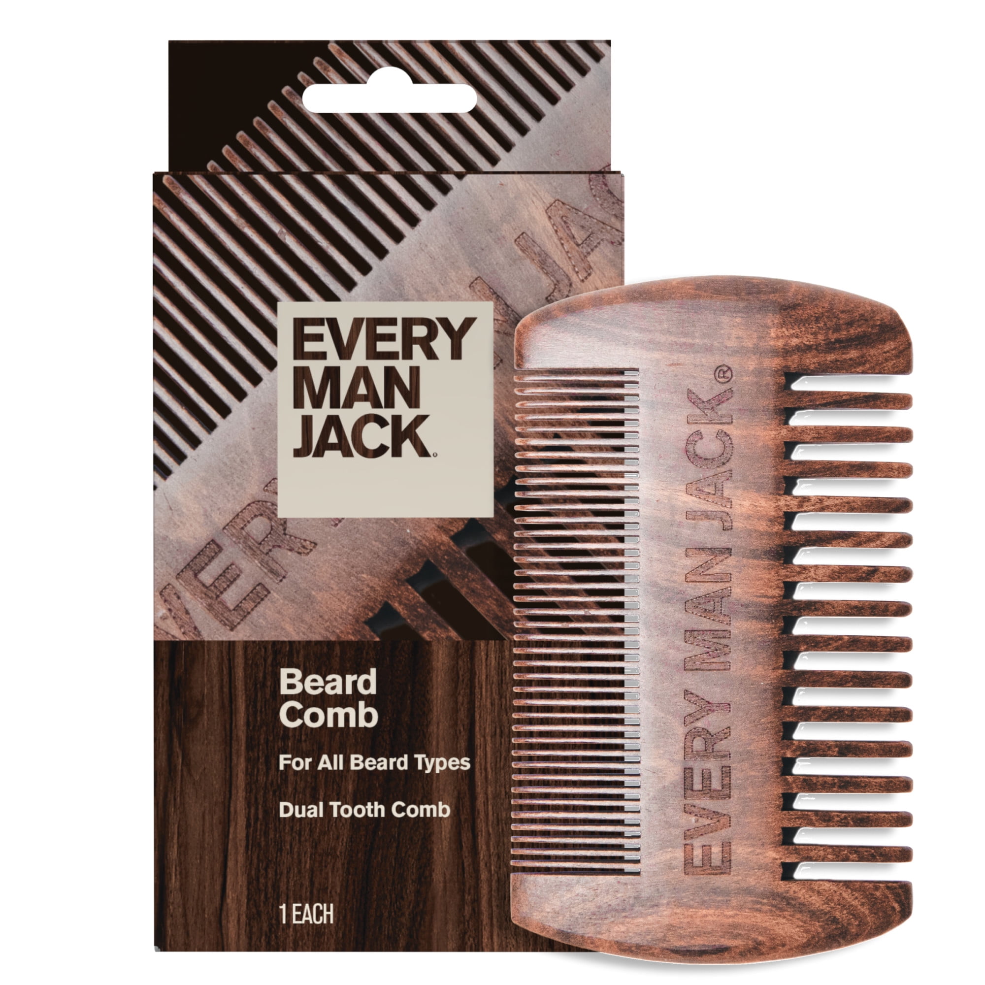 Men'S Beard Grooming - Premium Handmade Ebony Wood Beard Comb
